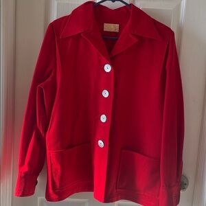 Pendleton Red Button Up Wool Cardigan Sweater jacket size